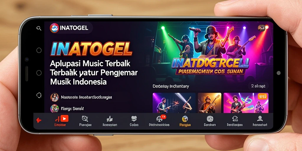 Tampilan screenshot gameplay INATOGEL yang menunjukkan pengalaman mendengarkan musik.