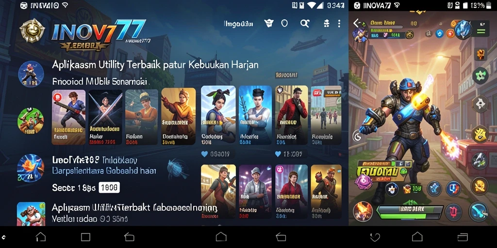 Tampilan antarmuka INOVA77 yang sederhana dan fungsional.
