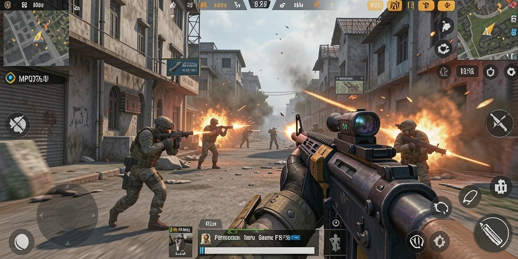 Screenshot MPO76 menampilkan aksi epik dalam permainan FPS.