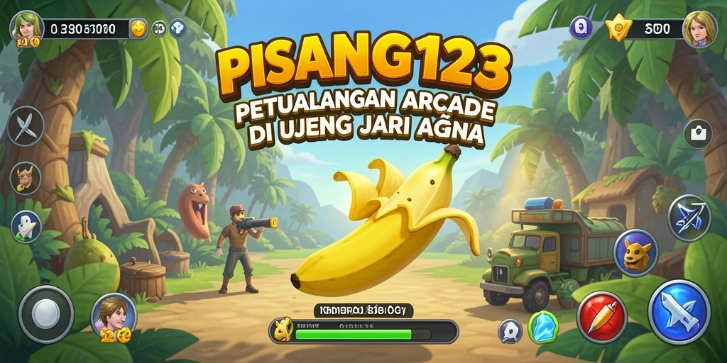 Tampilan screenshot PISANG123 dengan gameplay seru dan karakter yang berwarna.