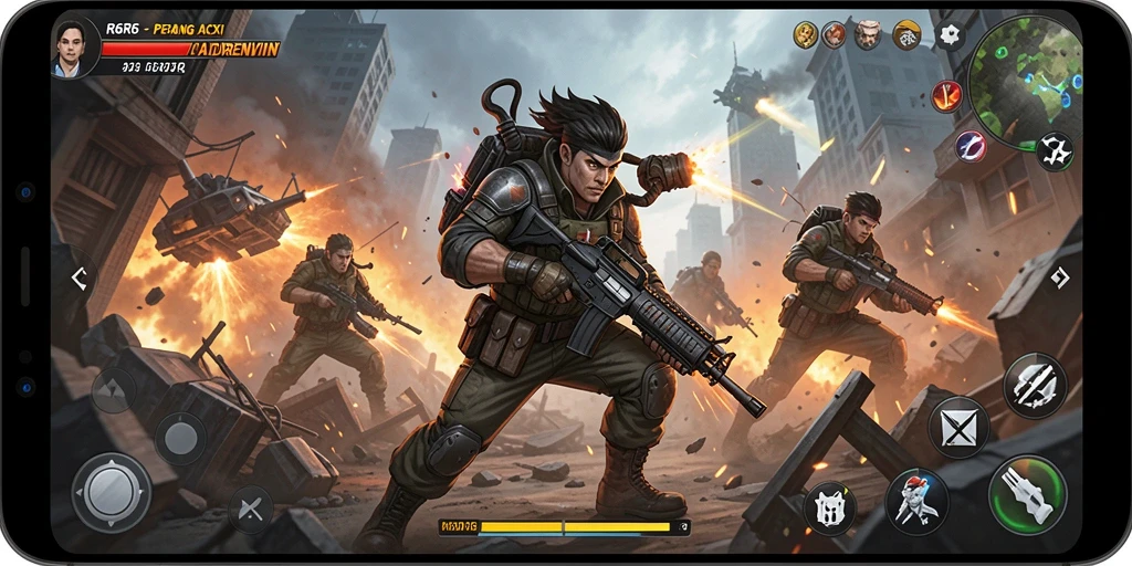 Tangkapan layar R6R6 dengan aksi pertempuran seru.