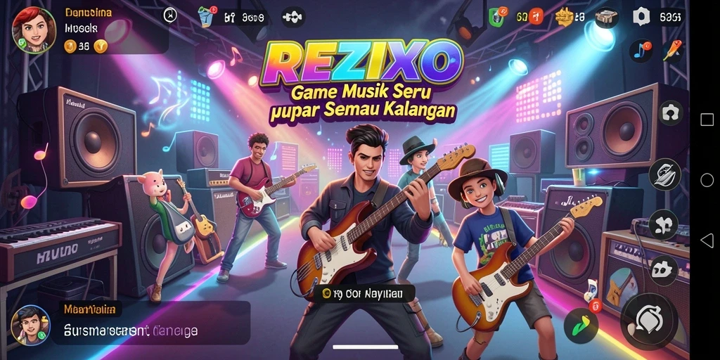 Tampilan gameplay menarik dari game musik REZIXO.