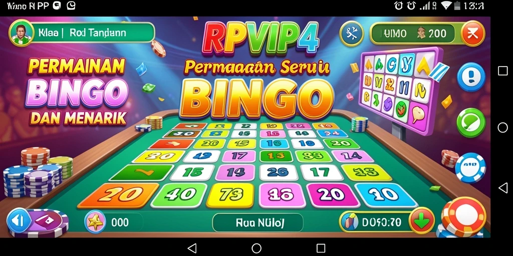 Screenshot RPVIP4 menunjukkan gameplay Bingo yang menarik dan interaktif.