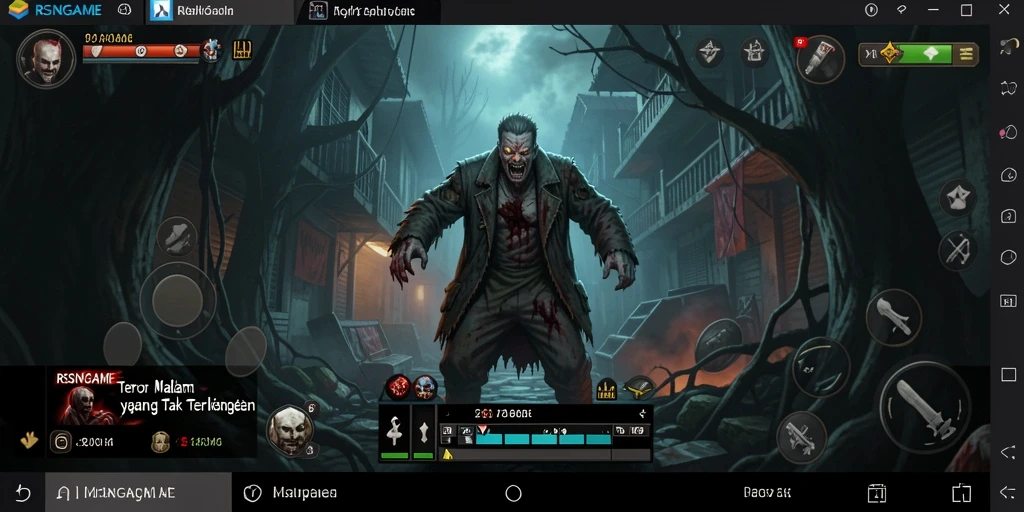 Gameplay RSNGAME dengan suasana horor yang mendebarkan dan menakutkan.