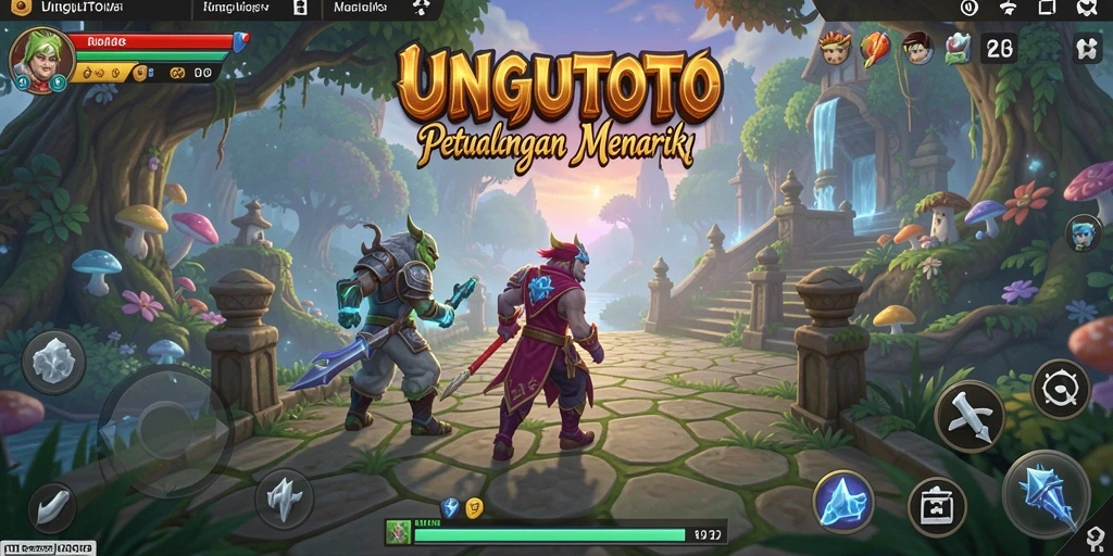 Tangkapan layar gameplay UNGUTOTO menampilkan petualangan epik dan grafis menakjubkan.
