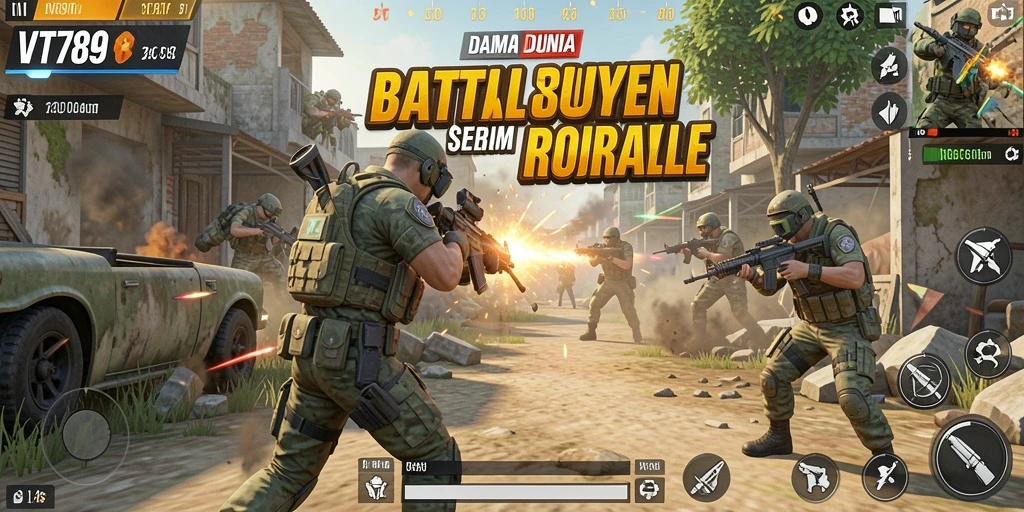 Gameplay seru di VT789 dengan aksi Battle Royale yang menegangkan.